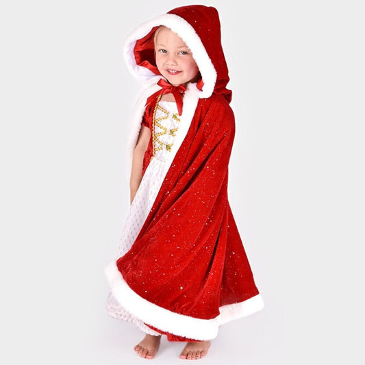 Capa Velvet Roja de Navidad 3-8 Años - Den Goda Fen