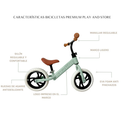 Bici sin pedales Premium Green - Play and Store
