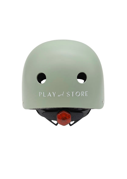 Casco con luz trasera Green - Play and Store
