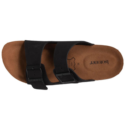 Sandalias dos tiras ajustables negro - Isotoner