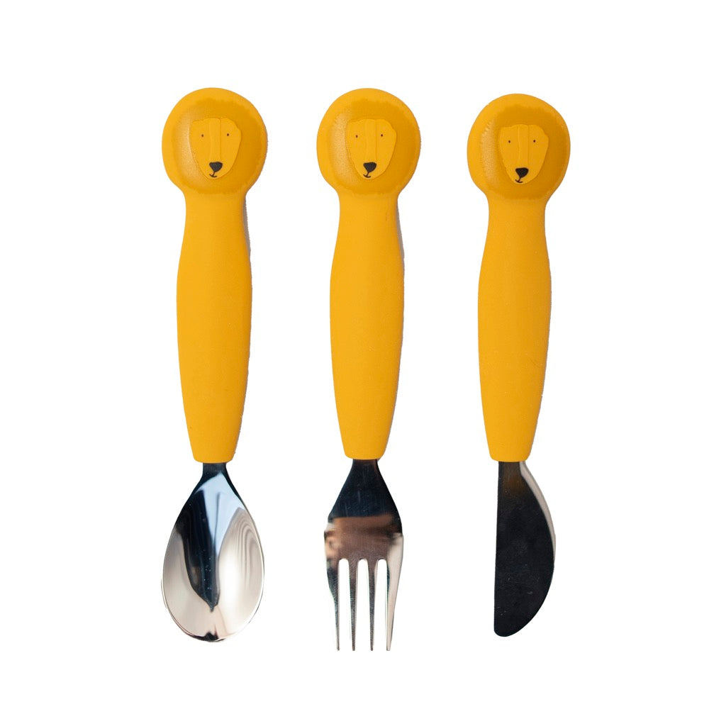 Set 3 cubiertos silicona Mr. Lion - Trixie