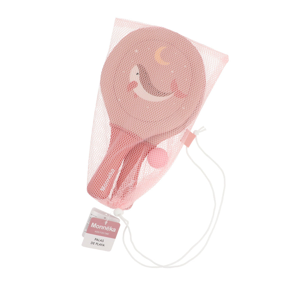 Palas de Playa Neopreno Whale Pink con Pelota - Monnëka