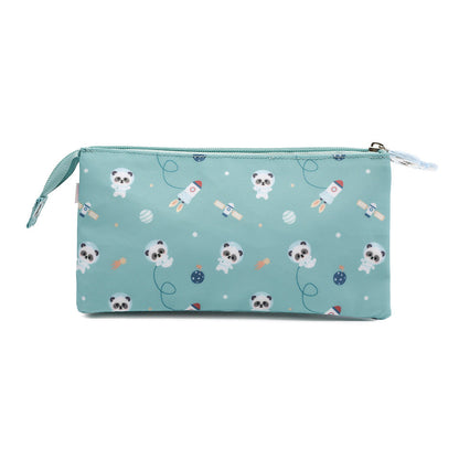 Estuche 3 Compartimentos Pandas in Space - Tutete