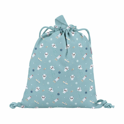 Mochila Saco Tela Pandas in Space - Tutete