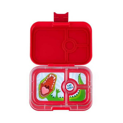 Caja almuerzo panino 4C rojo dino - Yumbox