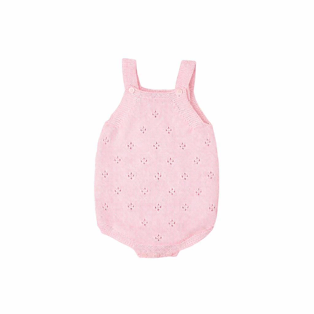 Pelele tirantes tricotosa Rosa Primavera – Babidu