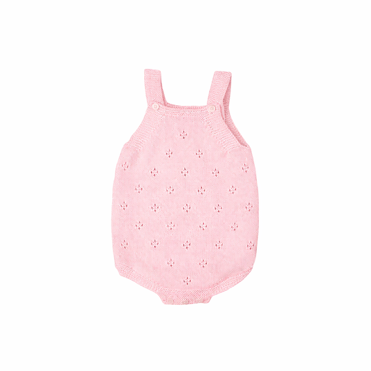 Pelele tirantes tricotosa Rosa Primavera – Babidu