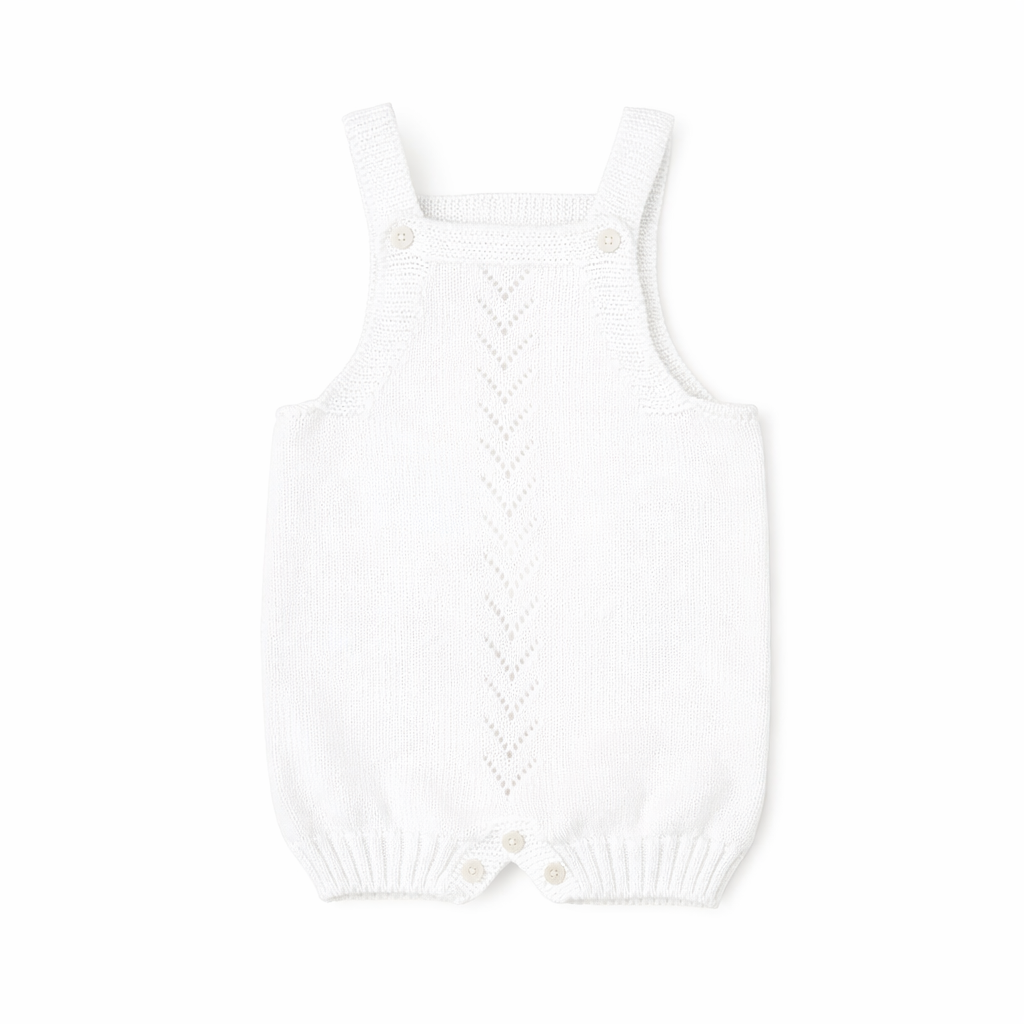Pelele tirantes tricotosa blanbo Viento – Babidu