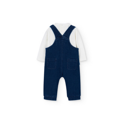 Conjunto bebé peto animales azul - Boboli