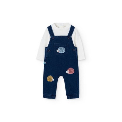 Conjunto bebé peto animales azul - Boboli