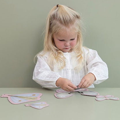 Puzzle 6 en 1 Flores y Mariposas Little Dutch