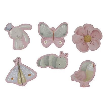 Puzzle 6 en 1 Flores y Mariposas Little Dutch
