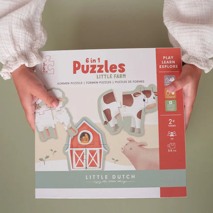 Puzzle 6 en 1 Pequeña Granja - Little Dutch