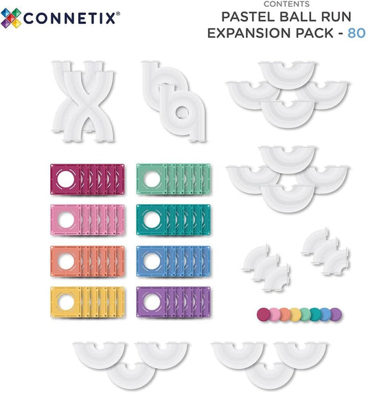 Pastel Ball Run Expansion Pack 80 pc - Connetix