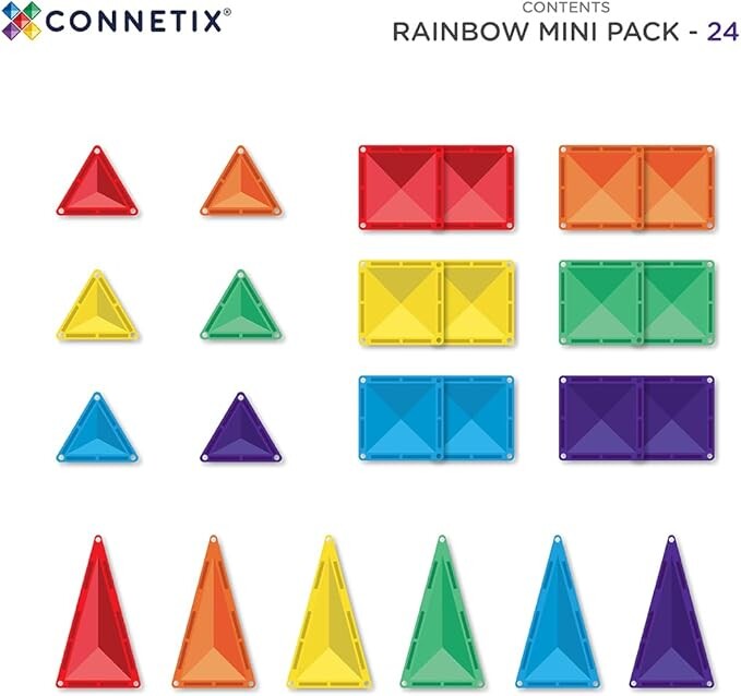 Rainbow Mini Pack 24 pc - Connetix