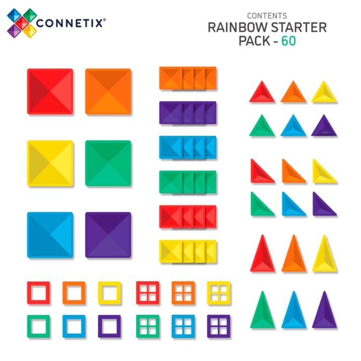 Rainbow Starter Pack 60 pc - Connetix