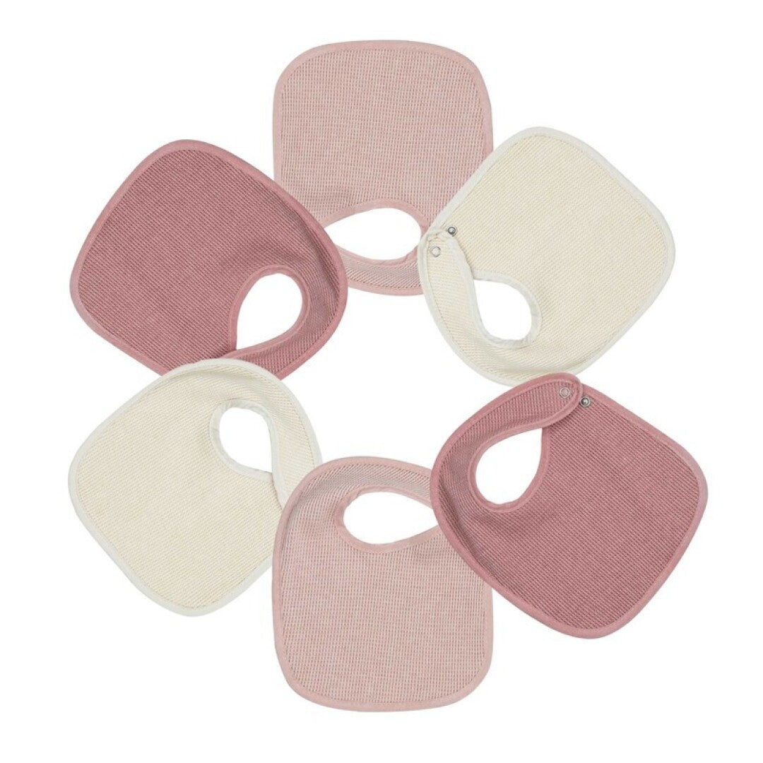 Pack de 6 baberos beige y terracotta - 3KG7