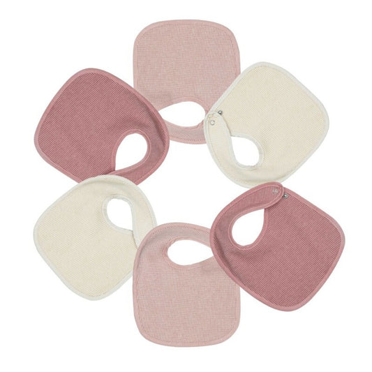 Pack de 6 baberos beige y terracotta - 3KG7