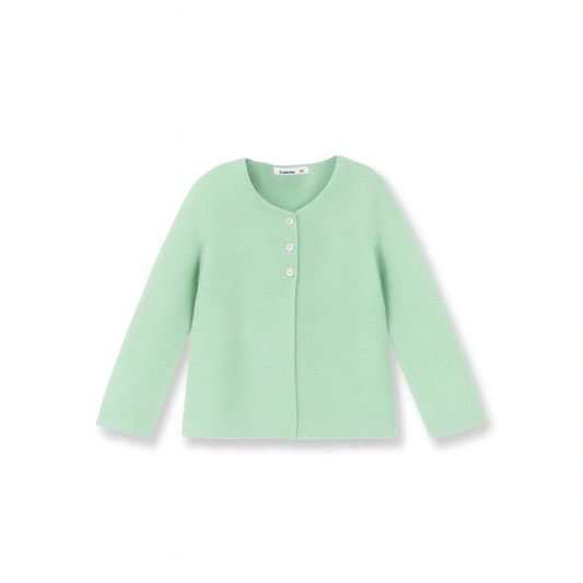 Chaqueta rebeca Mint cuello redondo  - Babidu