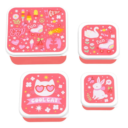 Set 4 cajitas almuerzo Fun - A Little Lovely Company