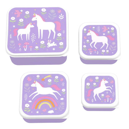 Set 4 cajitas almuerzo Unicorn Dreams - A Little Lovely Company