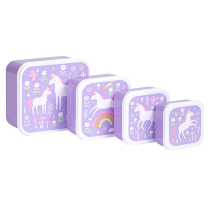 Set 4 cajitas almuerzo Unicorn Dreams - A Little Lovely Company