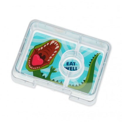 Caja almuerzo snack 3C jurassic green Dinos - Yumbox