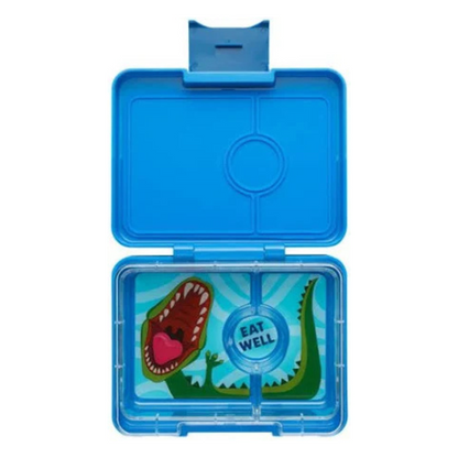 Caja almuerzo snack 3C surf blue dino - Yumbox