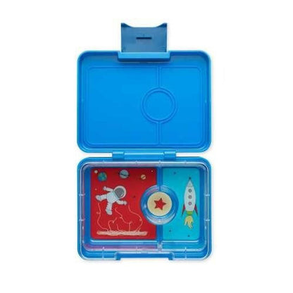 Caja almuerzo snack 3C surf blue cohetes - Yumbox
