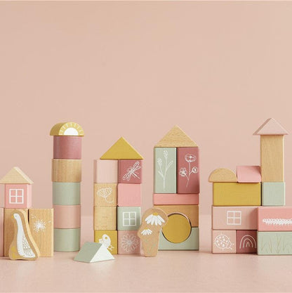 Bloques de construcción rosa Little Dutch