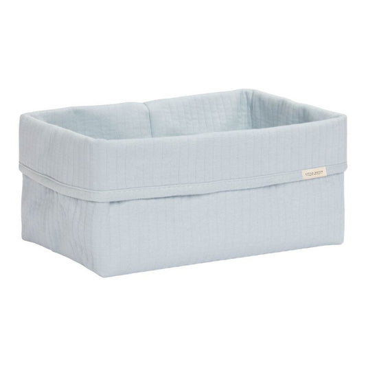 Cesta grande almacenaje puro azul - Little Dutch