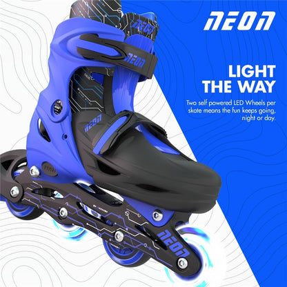 Patines Combo Neón 34-37 azul - Yvolution