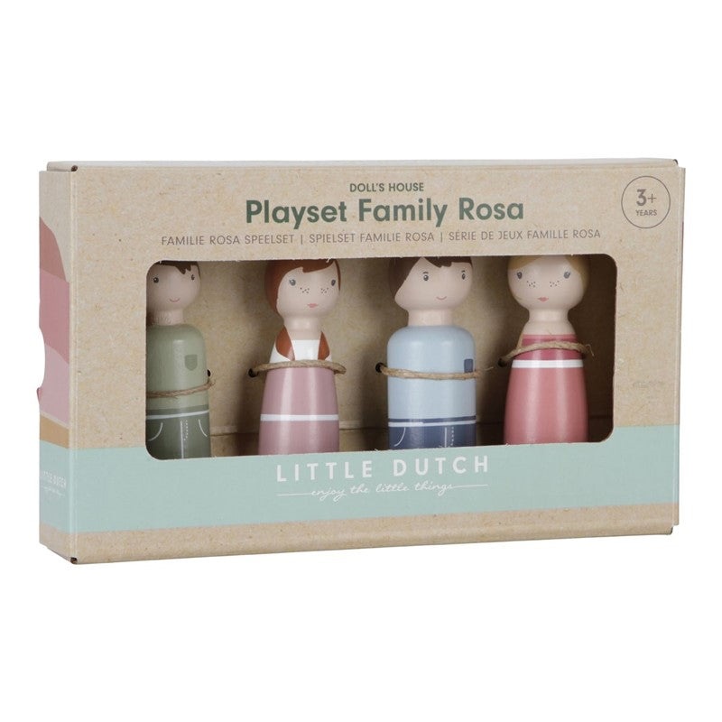 Set familia Rosa casa de muñecas - Little Dutch