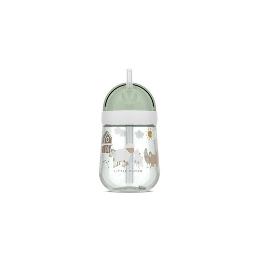 Vaso con pajita Mio 300ml Pequeña Granja - Mepal