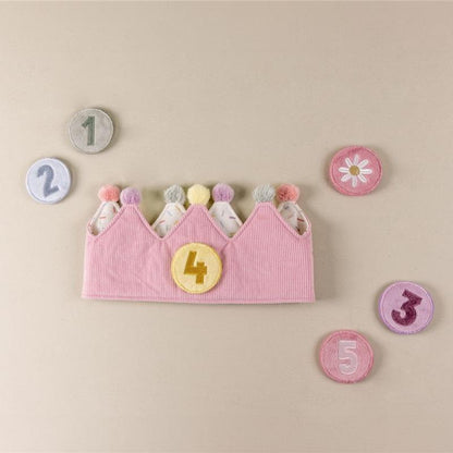 Corona de cumpleaños con números rosa - Little Dutch