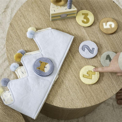 Corona de cumpleaños con números azul - Little Dutch