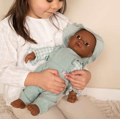 Ropita muñeca cuadros verde - Little Dutch