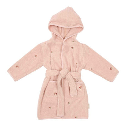 Albornoz bordado Blossom rosa Little Dutch