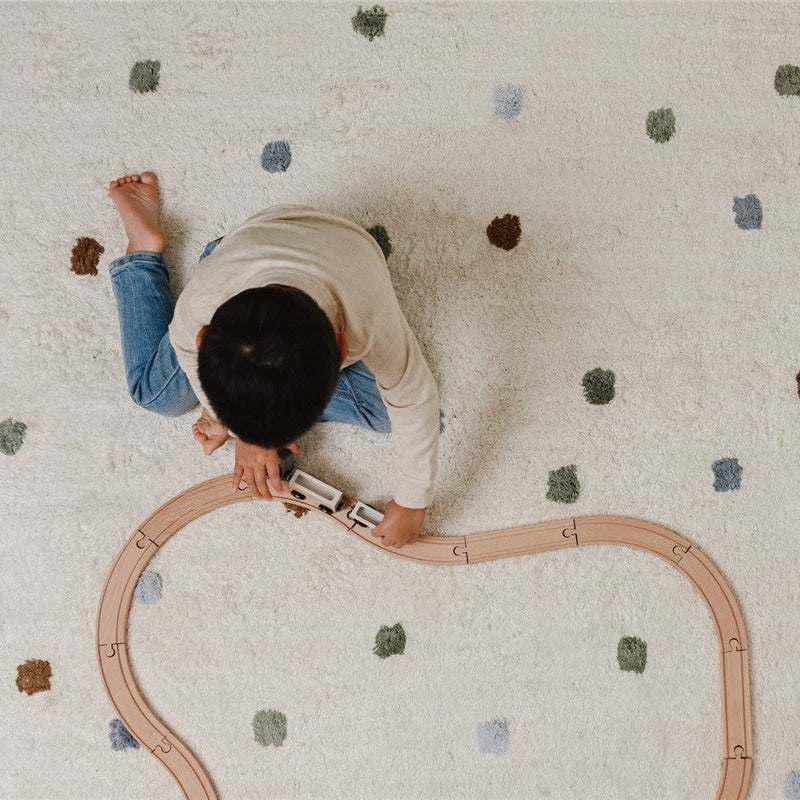 Alfombra Puntos Mix Azul - Little Dutch