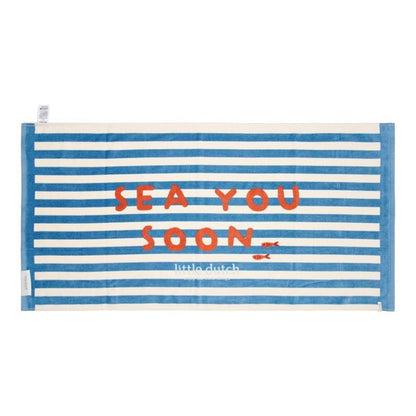 Toalla de playa Ocean Sea Life azul - Little Dutch