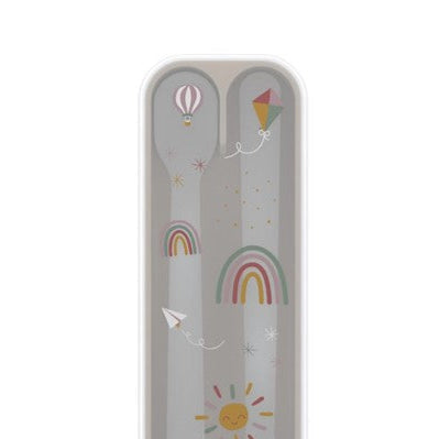 Set 2 cucharas Mepal Arcoiris - Little Dutch