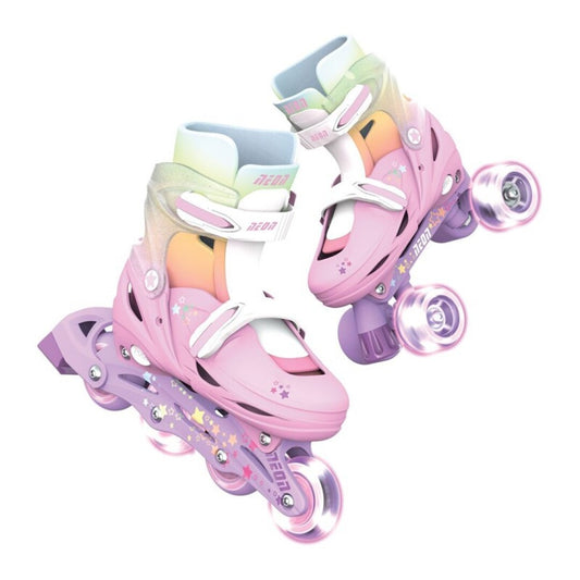 Patines Combo Neón Rainbow Talla 34-37 - Yvolution