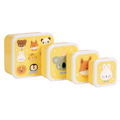 Set 4 cajitas almuerzo Animales - A Little Lovely Company