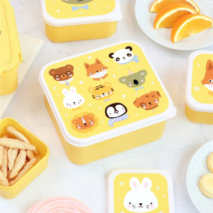 Set 4 cajitas almuerzo Animales - A Little Lovely Company