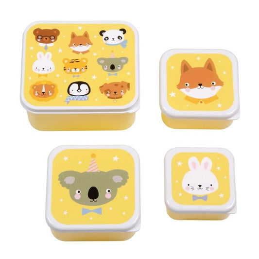 Set 4 cajitas almuerzo Animales - A Little Lovely Company