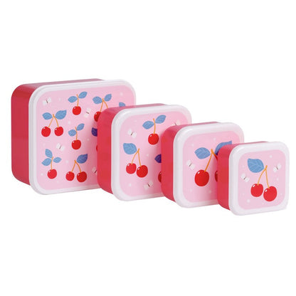 Set 4 cajitas almuerzo Cerezas - A Little Lovely Company