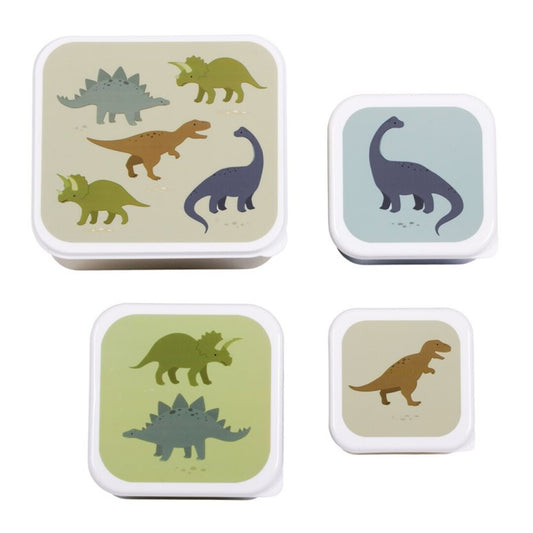 Set 4 cajitas almuerzo Dinosaurios - A Little Lovely Company