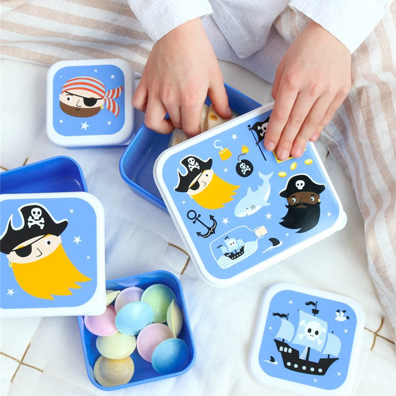 Set 4 cajitas almuerzo Piratas - A Little Lovely Company