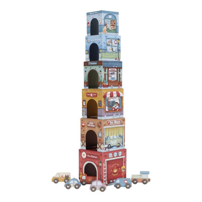 Torre encajable ciudad con coches - Little Dutch