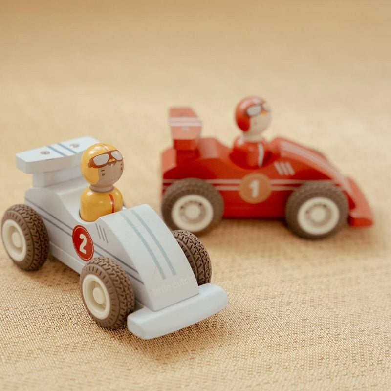 Set de 2 Coches de Carreras con Retroceso – Little Dutch